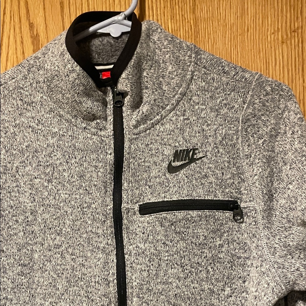Nike Black and Gray Fleece Performance Jacket